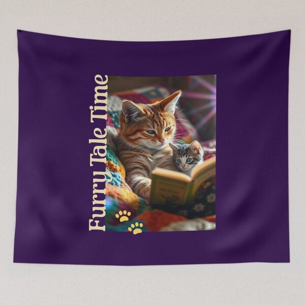 Item preview, Furry Tale Time Cat Lover designed and sold by Sachie's Studio.