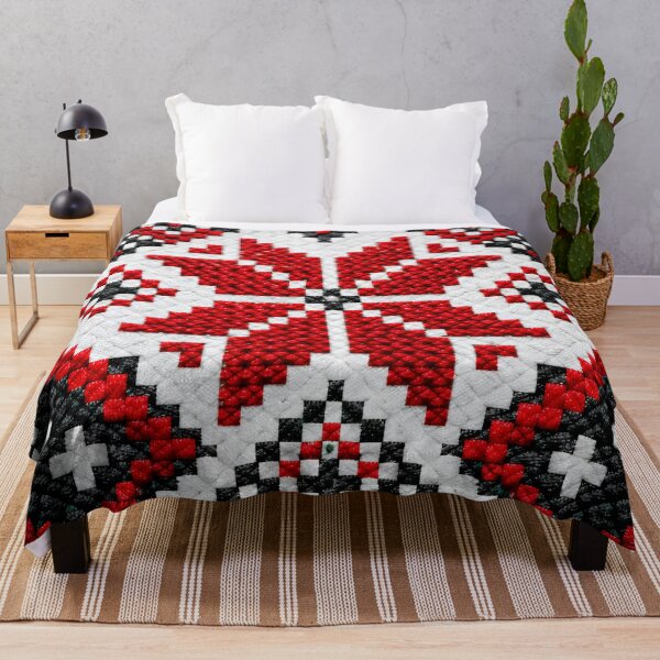 Item preview, Crimson Folk Crossstitch designed and sold by Kaleidoscope Print.