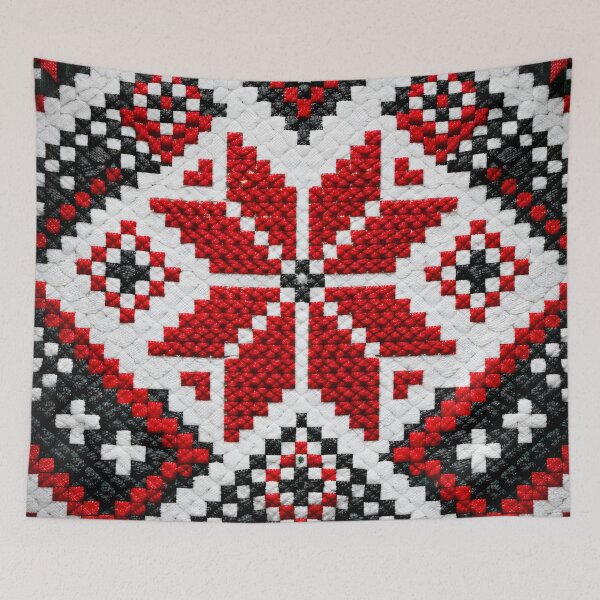 Item preview, Crimson Folk Crossstitch designed and sold by Kaleidoscope Print.