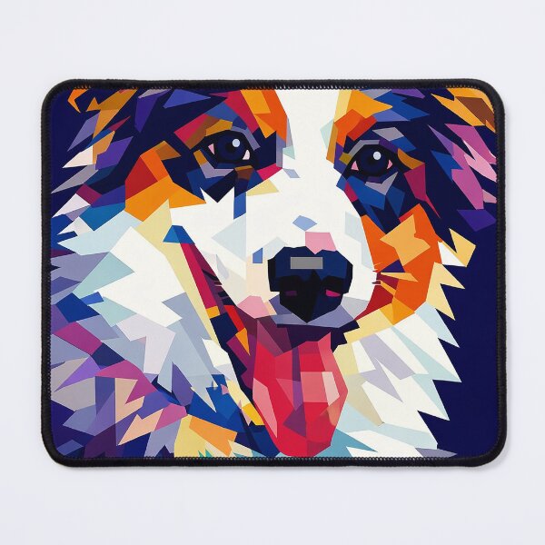Item preview, Australian Shepherd Dog in Colorful Shapes designed and sold by Sunny Creations.