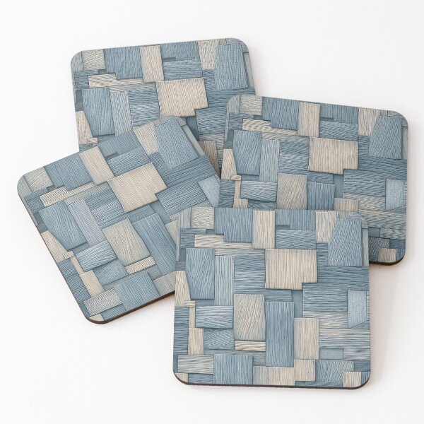 Item preview, Coastal Wood Mosaic designed and sold by Kaleidoscope Print.