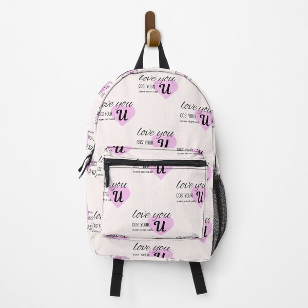 Item preview, Love You Cos Your Name Starts With U Initial Monogram designed and sold by Nordic Echo.