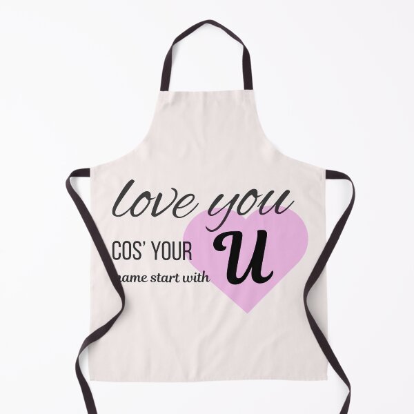 Item preview, Love You Cos Your Name Starts With U Initial Monogram designed and sold by Nordic Echo.
