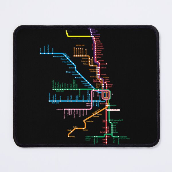 Item preview, Chicago Trains Map designed and sold by ilyas02.