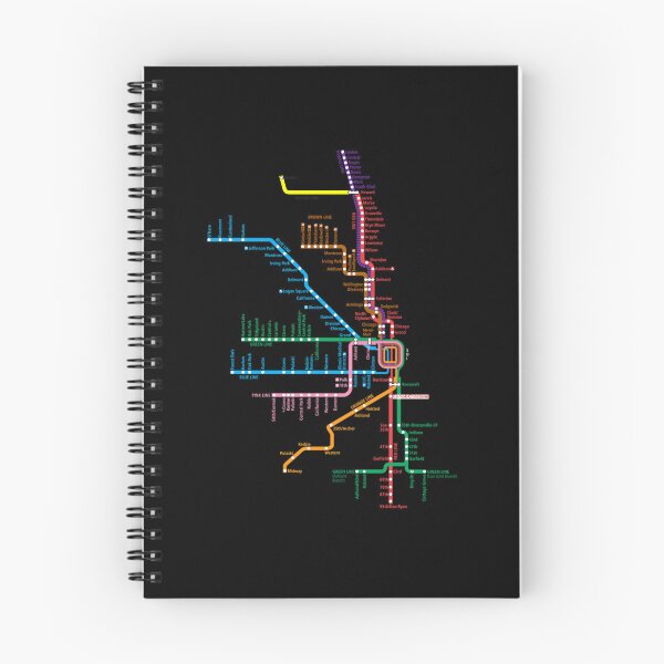 Item preview,  Chicago Trains Map designed and sold by ilyas02.