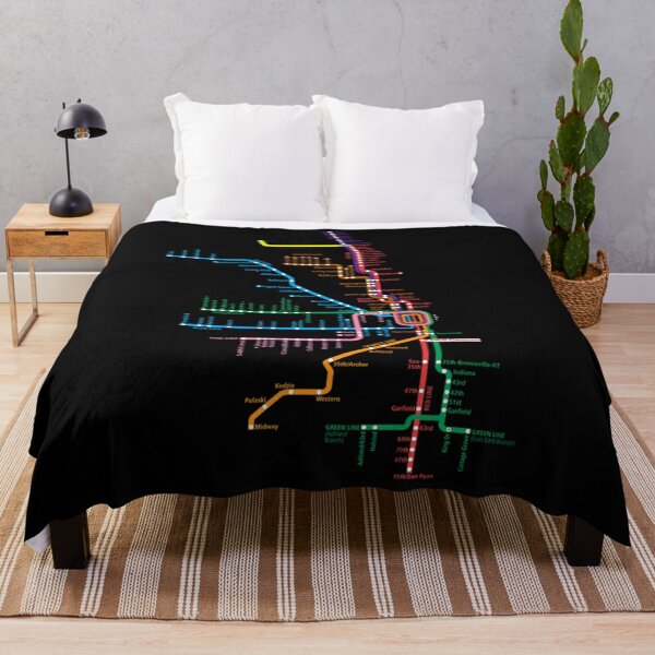 Item preview, Chicago Trains Map designed and sold by ilyas02.