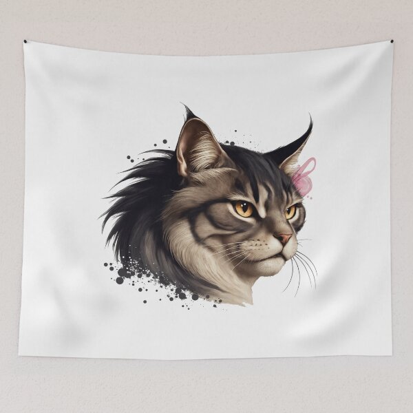 Item preview, Expressive Feline Face Closeup 5 designed and sold by Tom-Johnson.