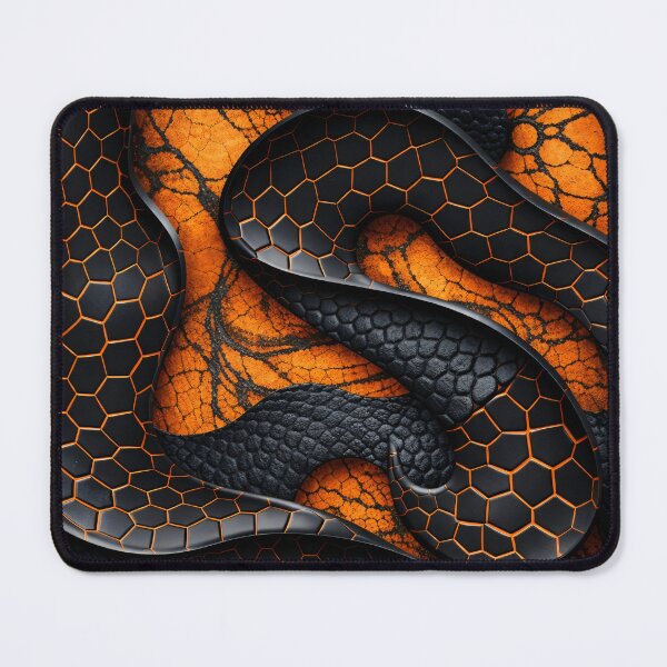 Item preview, Obsidian Serpent Hexgrid designed and sold by Kaleidoscope Print.