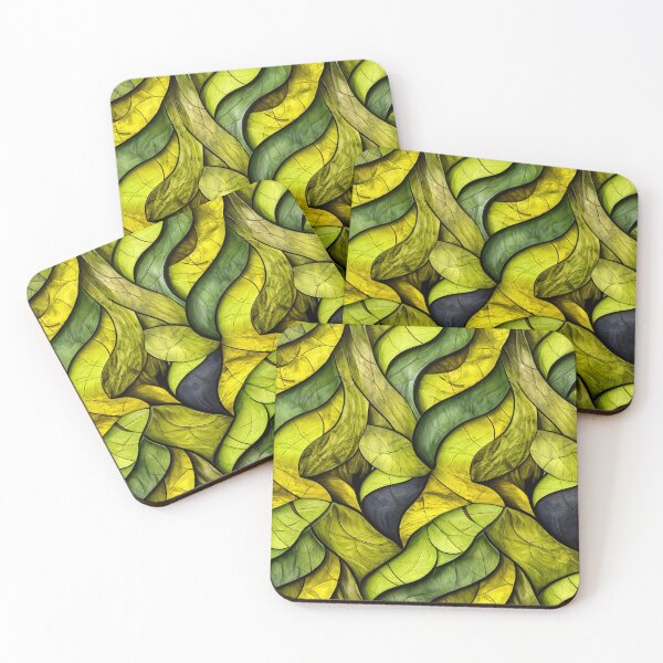 Item preview, Woven Leaf Waves designed and sold by Kaleidoscope Print.