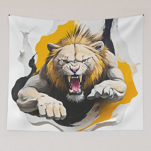 Item preview, Lion Breaking Through Wall designed and sold by Tom-Johnson.
