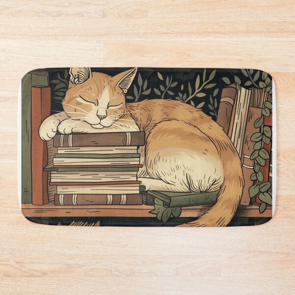 Item preview, Bookish Cat Napping designed and sold by NotableNook.