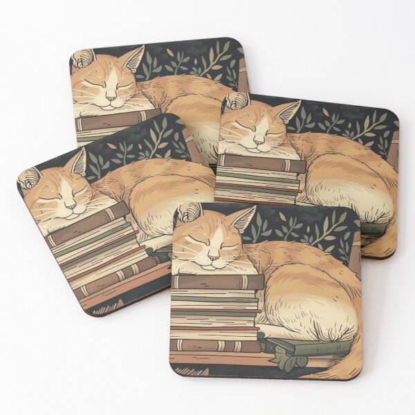 Item preview, Bookish Cat Napping designed and sold by NotableNook.