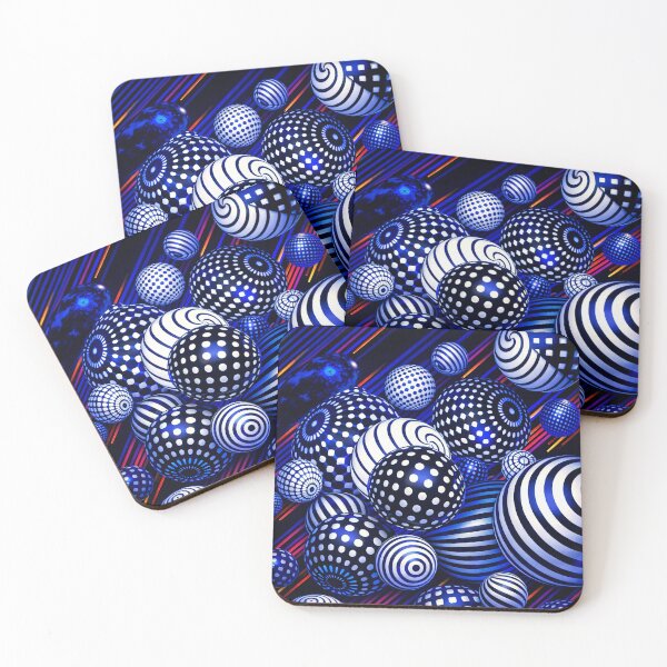 Item preview, Neon Op-Art Orbs designed and sold by Kaleidoscope Print.