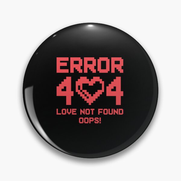 Item preview, Error 404 Love Not Found – Pixel Heart Gamer Humor, Funny Nerd Valentine Design designed and sold by Golden Blaze Studio.