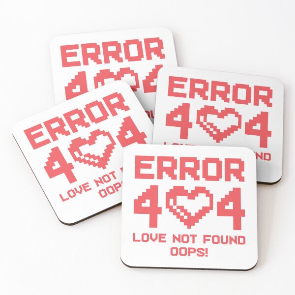 Item preview, Error 404 Love Not Found – Pixel Heart Gamer Humor, Funny Nerd Valentine Design designed and sold by Golden Blaze Studio.
