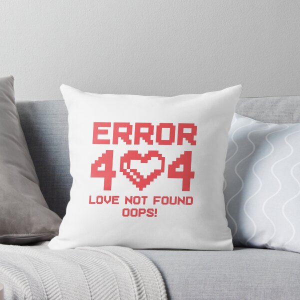 Item preview, Error 404 Love Not Found – Pixel Heart Gamer Humor, Funny Nerd Valentine Design designed and sold by Golden Blaze Studio.