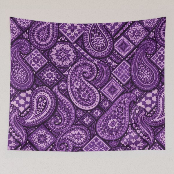 Item preview, Retro Purple Geometric Pattern – Bold Vintage AI Generated Abstract Design designed and sold by Cleora Art .