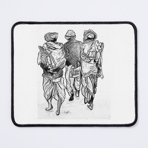 Item preview, The Journey | Traditional Indian Village Life Sketch designed and sold by Unstocks.