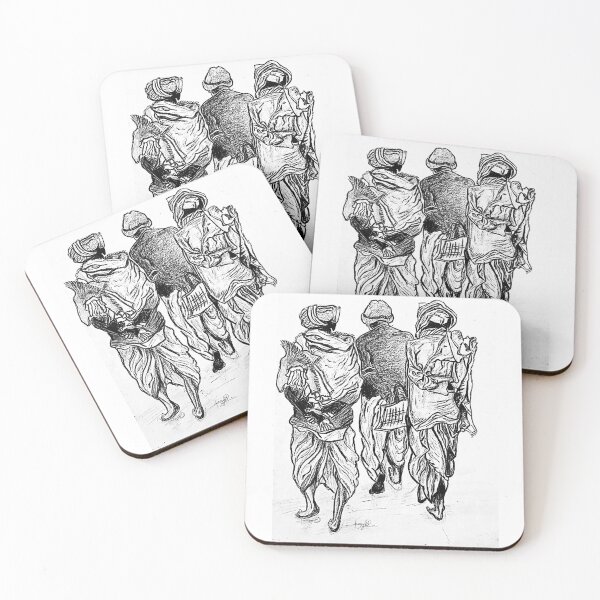 Item preview, The Journey | Traditional Indian Village Life Sketch designed and sold by Unstocks.