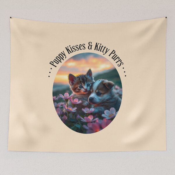 Item preview, Puppy Kisses & Kitty Purrs Animal Friendships designed and sold by Sachie's Studio.