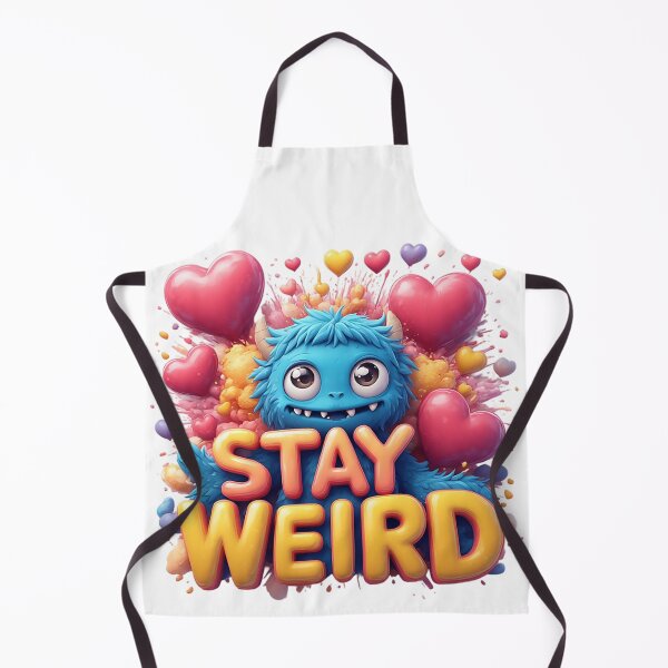 Item preview, Cute Blue Monster With Stay Weird Text designed and sold by newvisionart191.