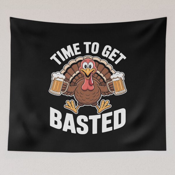 Item preview, Time To Get Basted Beer Thanksgiving Turkey  designed and sold by MythWoot.