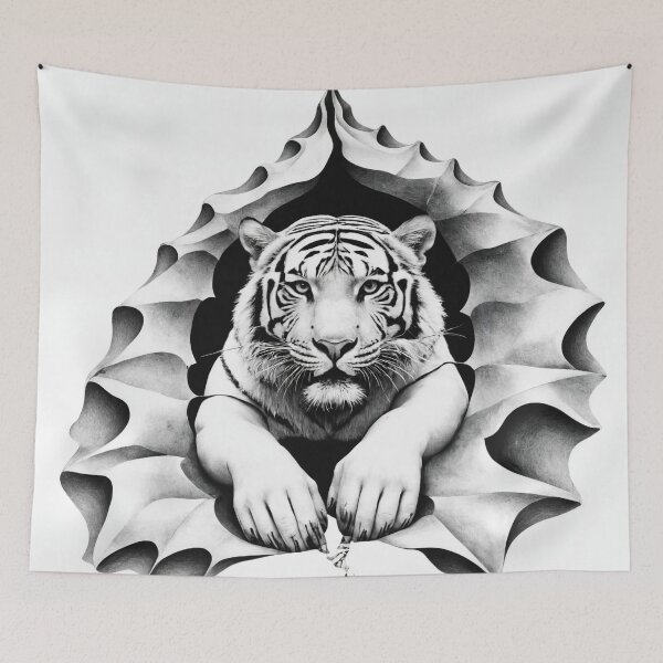 Item preview, Tiger Shattering Stone Wall 1 designed and sold by Tom-Johnson.