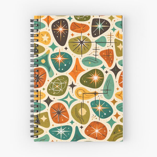 Item preview, Mid-Century Retro Atomic Pattern – Colorful Geometric AI Generated Design designed and sold by Cleora Art .