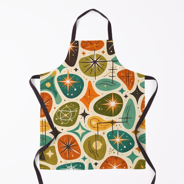 Item preview, Mid-Century Retro Atomic Pattern – Colorful Geometric AI Generated Design designed and sold by Cleora Art .