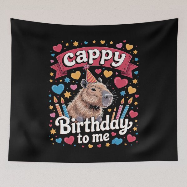 Item preview, Cappy Birthday To Me Capy Birthday24 designed and sold by AquaKiev.