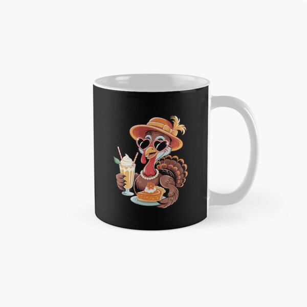 Item preview, Turkey Coffee Pumpkin Pie Thanksgiving Turkey Day Girl Women designed and sold by MythWoot.