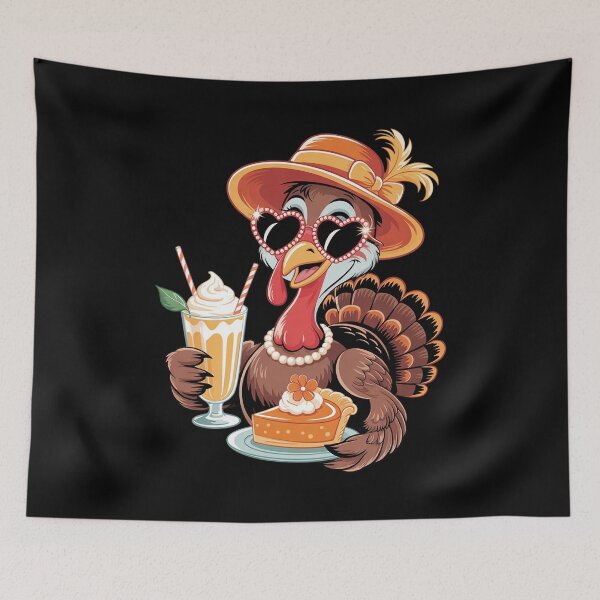 Item preview, Turkey Coffee Pumpkin Pie Thanksgiving Turkey Day Girl Women designed and sold by MythWoot.