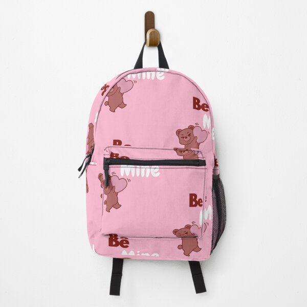 Item preview, Cute Kawaii Bear Holding Heart - "Be Mine" Valentine Typography designed and sold by Akira Design Store.