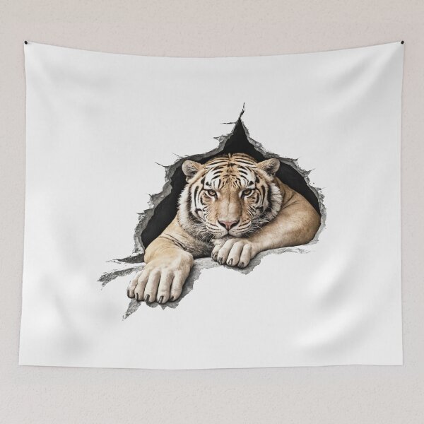 Item preview, Tiger Shattering Stone Wall 4 designed and sold by Tom-Johnson.