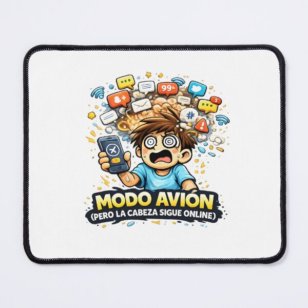 Item preview, Airplane mode (but the brain is still online) – Design humor digital anxiety designed and sold by Studiotorpe.