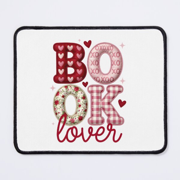 Item preview, Book Lover Typography Fabric Heart Flowers designed and sold by Astralia.