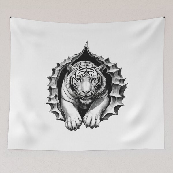 Item preview, Tiger Shattering Stone Wall 5 designed and sold by Tom-Johnson.