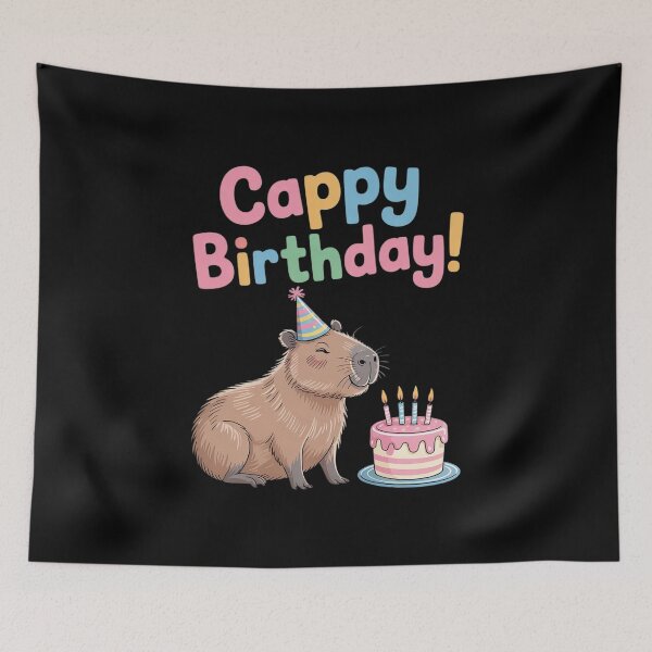 Item preview, Cappy Capy Birthday Cute Capybara Lover Kawaii Amine Kids2 designed and sold by AquaKiev.
