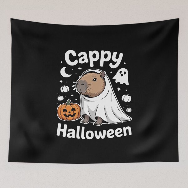Item preview, Cappy Halloween - Cute Capybara Ghost Costume2 designed and sold by AquaKiev.