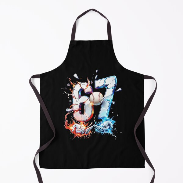 Item preview, Fiery Ice Number 67 Baseball Explosion Design designed and sold by miaa-artistshop.