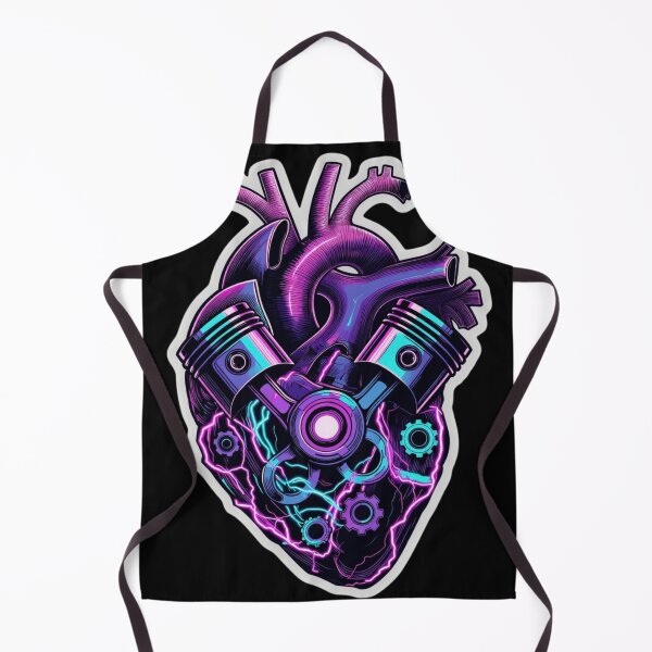 Item preview, Cybernetic Engine Heart - Retro Future Mechanic "Neon Car Enthusiast Gift" designed and sold by mAXiBoOM.