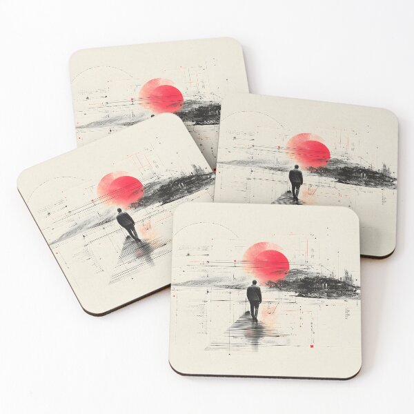Item preview, Lunar Path | Modern Geometric Zen Art designed and sold by FlowNestStudio.