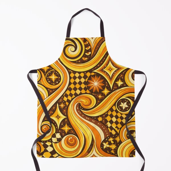 Item preview, Intense Yellow Retro Geometric Pattern – Bold Mid-Century AI Generated Design designed and sold by Cleora Art .
