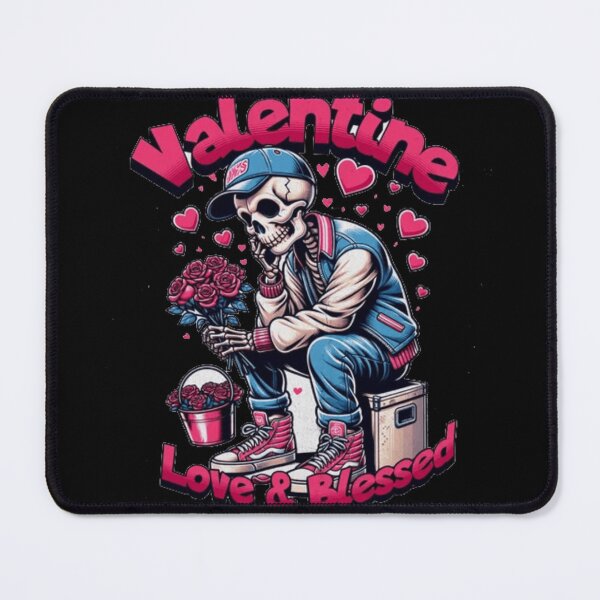 Item preview, Valentine Love & Blessed - Skater Skeleton Valentine Design designed and sold by GenZFashion000.