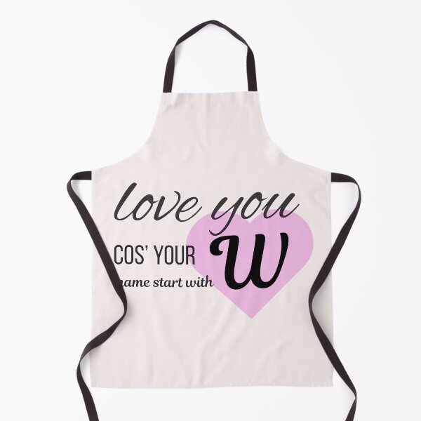 Item preview, Love You Cos Your Name Starts With W Initial Monogram designed and sold by Nordic Echo.