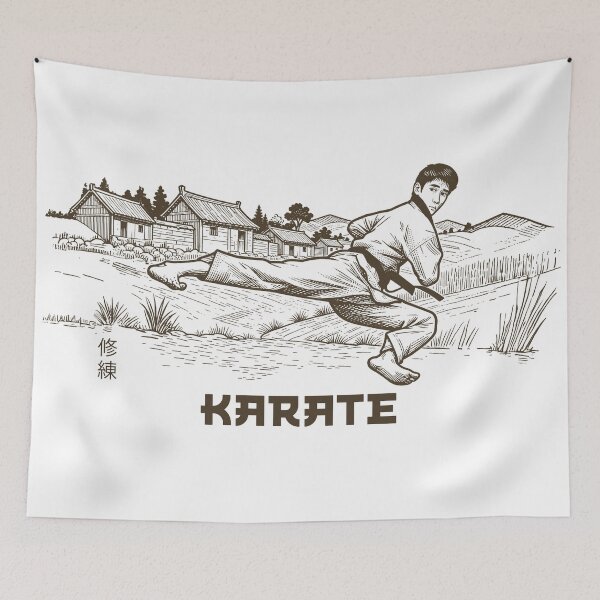 Item preview, Karate – Traditional Flying Side Kick Countryside designed and sold by SearsCreative.