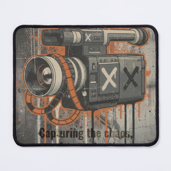Item preview, Vintage Video Camera Graphic Tee - Retro 90s Street Art Style - Uncut Capturing Chaos Film Aesthetic Illustration designed and sold by seven things shop.