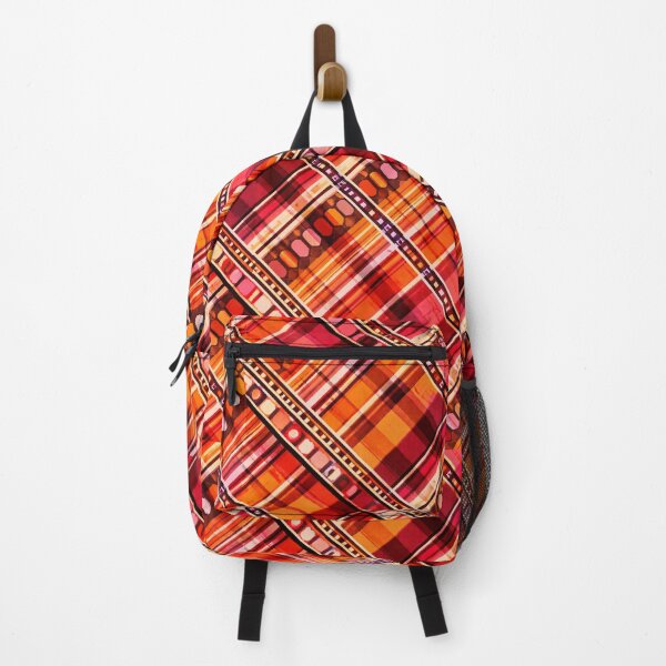 Item preview, Red Retro Plaid Pattern – Geometric Vintage Stripes AI Generated Design designed and sold by Cleora Art .