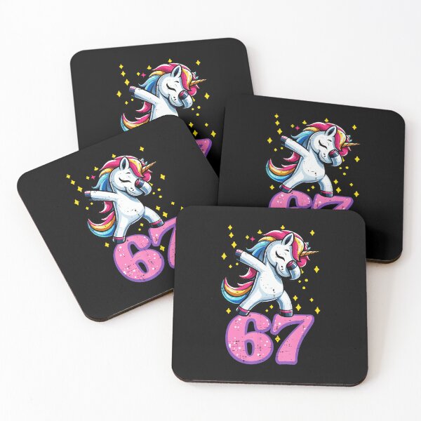 Item preview, 67 Unicorn Funny Meme Dabbing Cartoon Style designed and sold by gladysenglish.