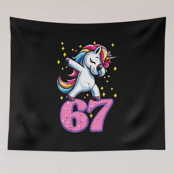 Item preview, 67 Unicorn Funny Meme Dabbing Cartoon Style designed and sold by gladysenglish.